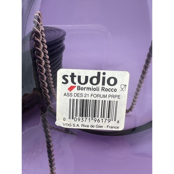 Bormioli Rocco Forum Glass Purple Amethyst Salad Dessert Plates Set of 4 EUC - Picture 2 of 7